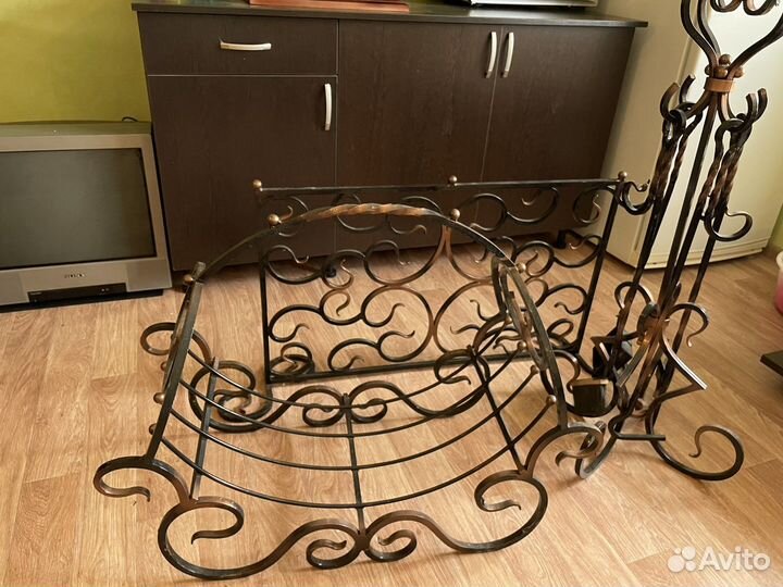 Кованый каминный набор