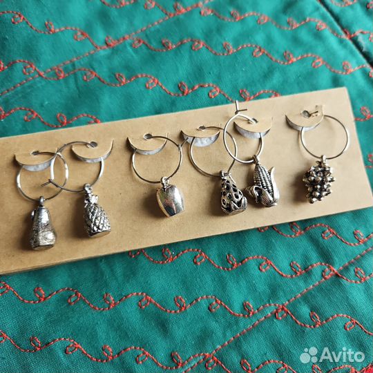 Подвески на бокал металлические 