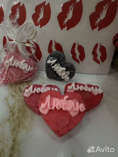 Мыло ручной работы сердце и ангел