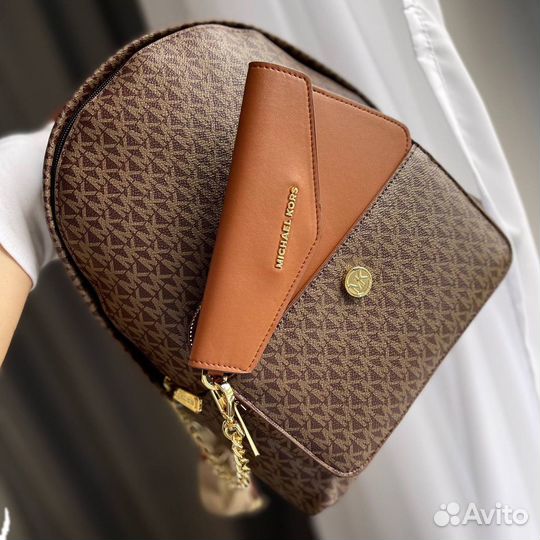 Рюкзак Michael Kors Из Канвы и кожи (4 цвета)