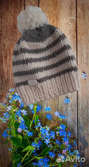 Шапочка детская зимняя с помпоном