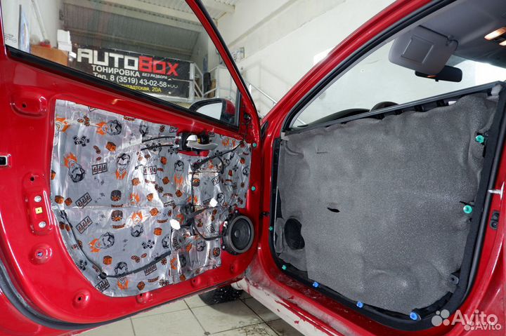 Kia Rio Шумоизоляция дверей от Шумoff