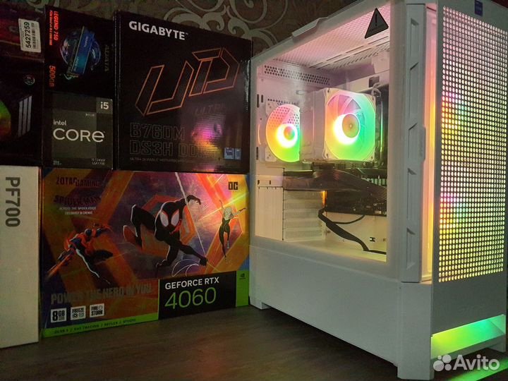 Игровой Пк Cougar Air Face+RTX4060Ti+Core i5-12500