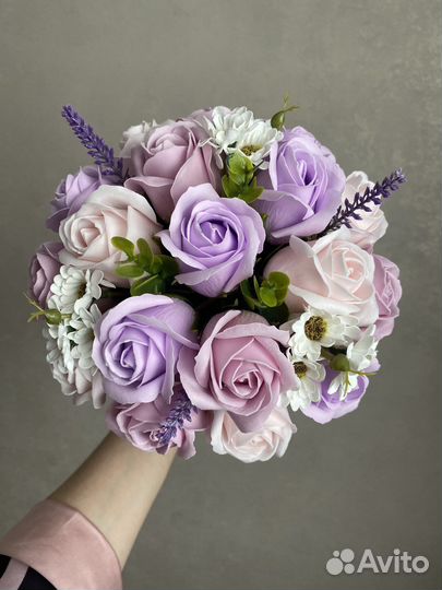 Букет из мыльных цветов, мыльные розы