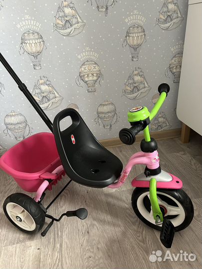 Детский трехколесный велосипед с ручкой Puky Ceety