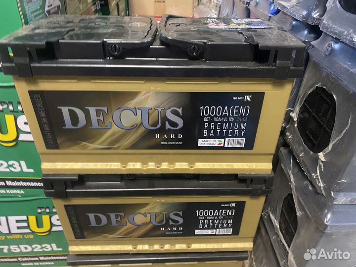Аккумулятор 110 Ач Decus Hard 1000A