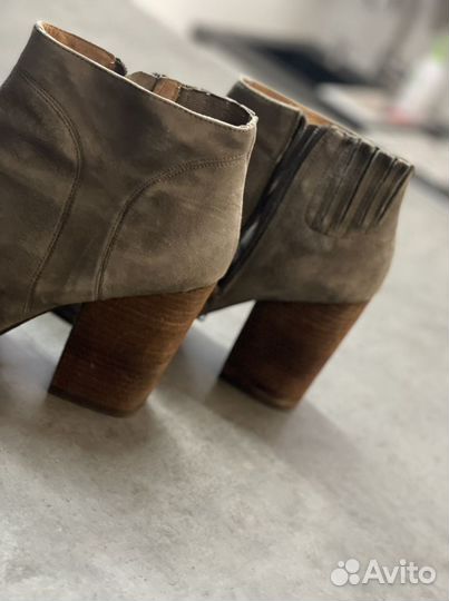 Ботильоны серые 39 замша