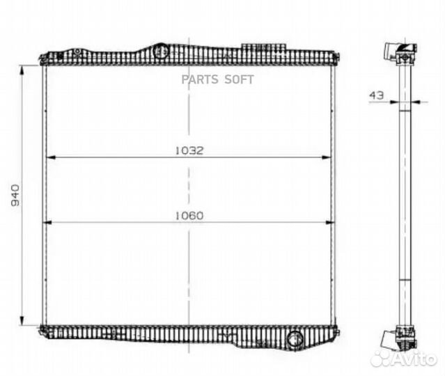 Радиатор охлаждения Scania r-ser (04)