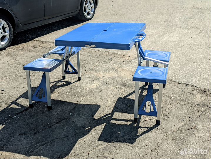 Складной туристический стол со стульями