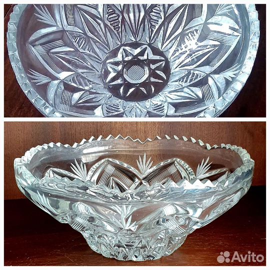Хрусталь СССР ваза, фруктовница, кувшин, стаканы