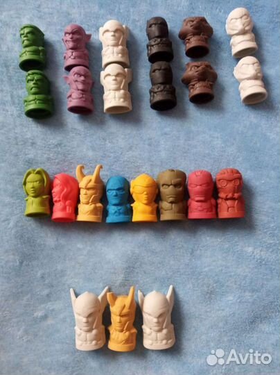 Ластики стиратели Марвел: 2 шт. Черная вдова и тор