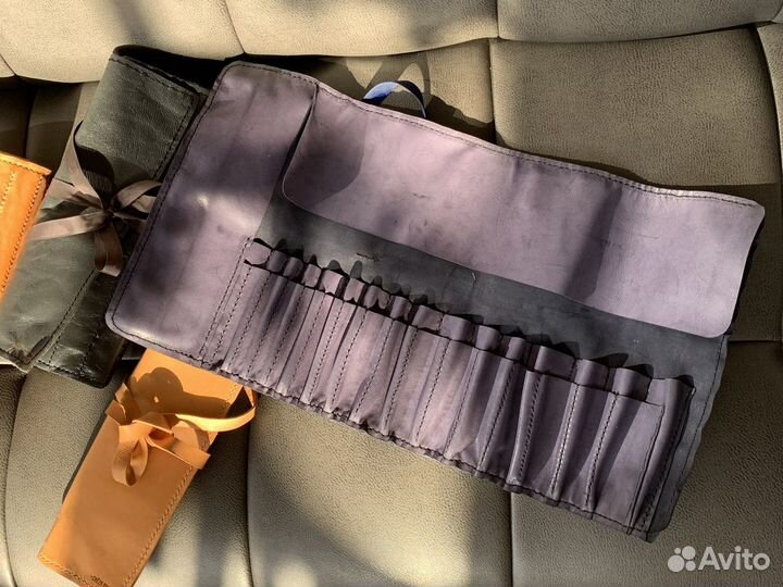 Чехол футляр для кистей кожа