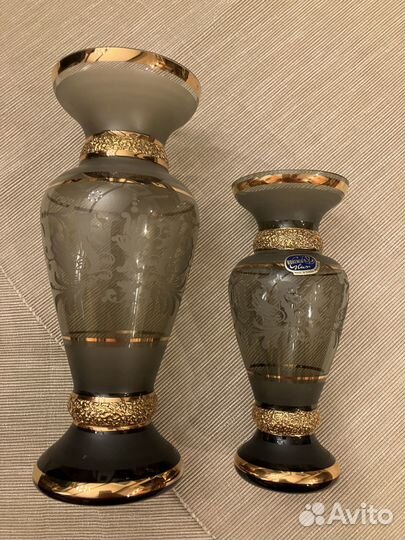 Вазы Богемия 2 шт/ Bohemia