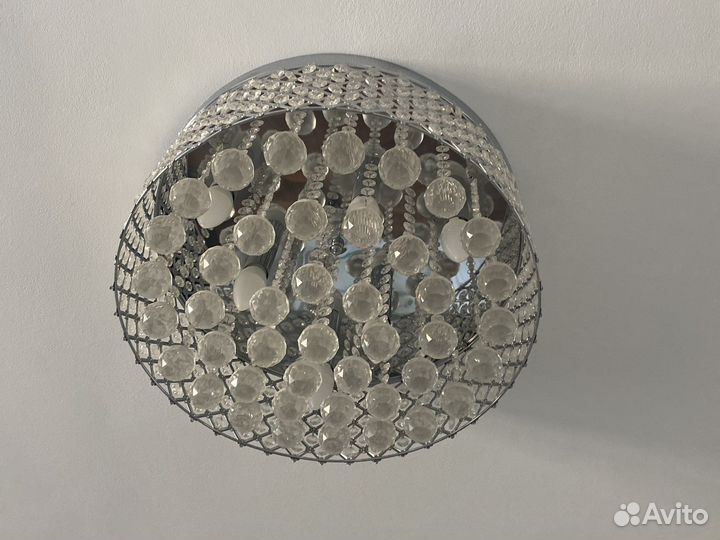 Люстра потолочная бу хрустальная