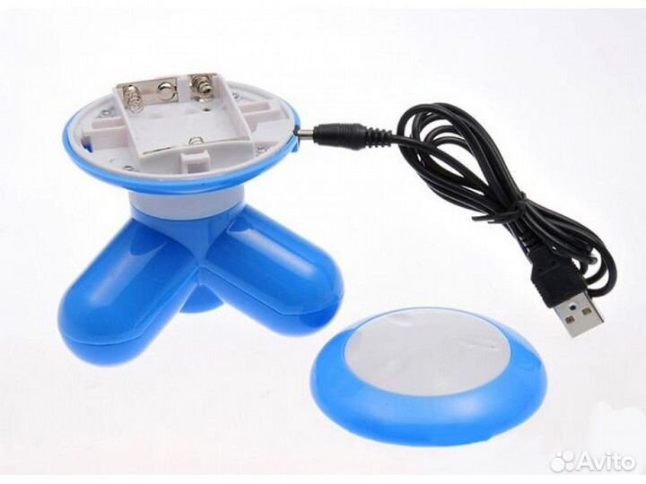 Массажер портативный для тела от USB и батареек 3*