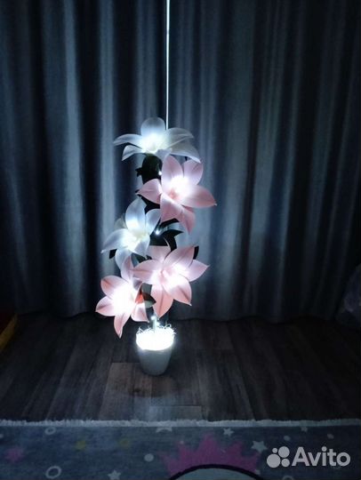 Лилии светильник ростовые цветы ночник