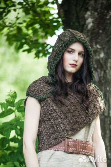 Женский шарф, хомут с капюшоном, капор