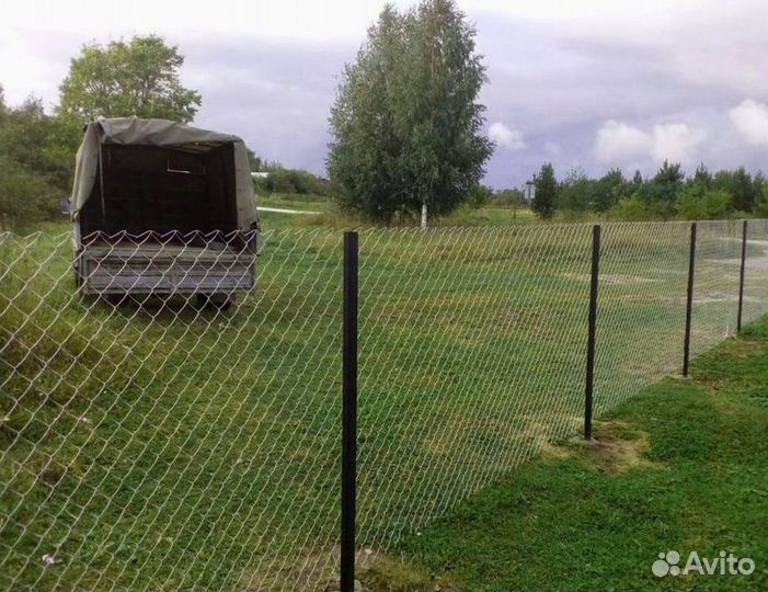 Заборы из сетки рабица под ключ новые