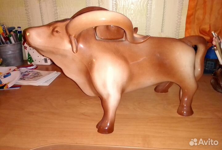 Штоф керамический - бык (СССР)