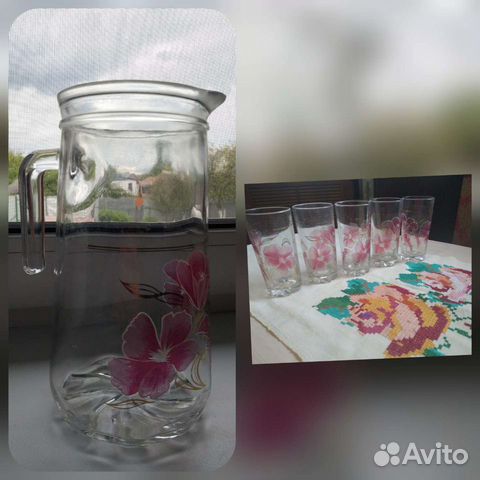 Графин и 5 стаканов набор СССР
