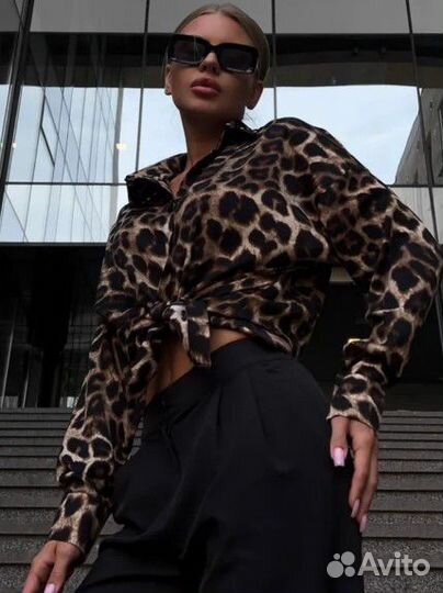 Леопардовая рубашка 46 48