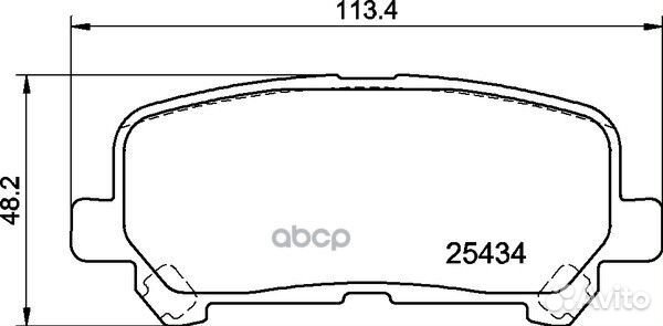 Колодки тормозные дисковые зад NP1175 nissh