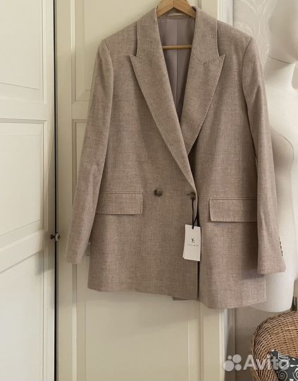 Жакет Calista с шерстью прямой пиджак 44 новый