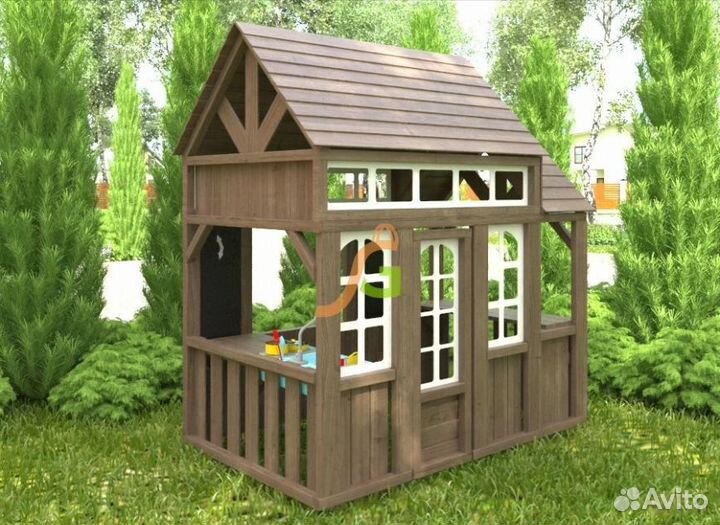 Детский домик игровой Коттедж 1