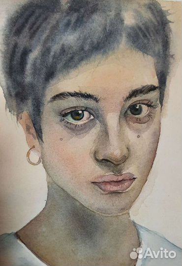 Портрет на заказ (акварель, лайнер, гуашь)