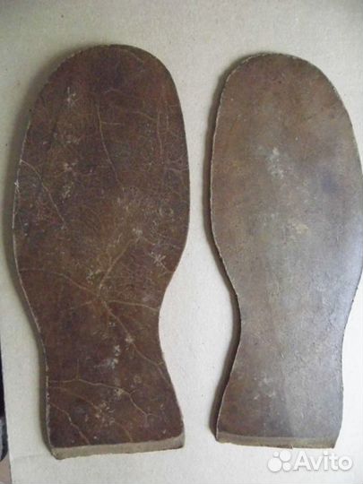 Подошвы для офицерских сапог. 1930-50 г.г. Кожа