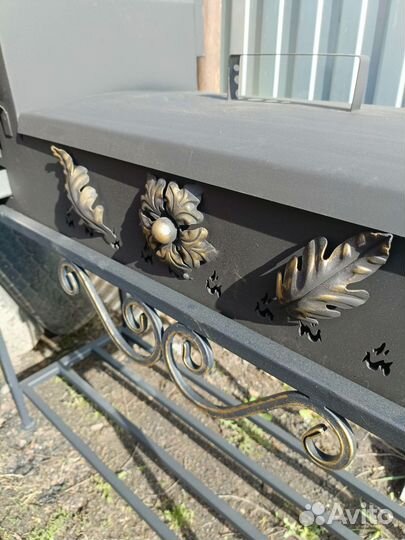 Мангал с печью разборный 3мм 