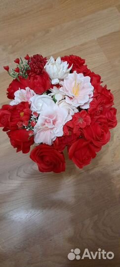 Букет из мыльных роз