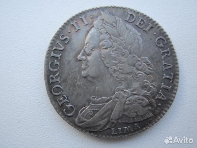 1/2 кроны 1746 год,Англия,Георг II,состояние