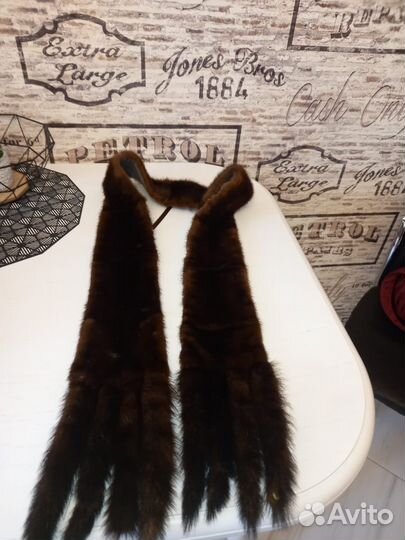 Шарф-воротник животного норка