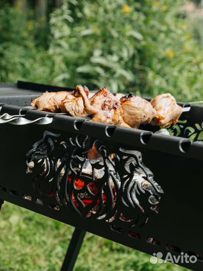 Мангал с крышкой походный