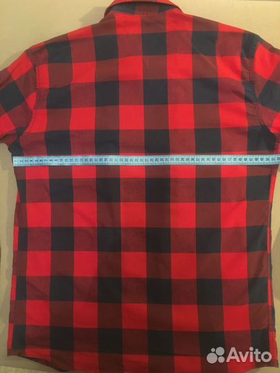 Рубашка в клетку на кнопках для мальчика 158-164