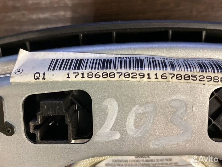 Подушка безопасности в руль mercedes w 203