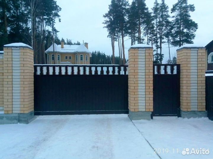 Установка откатных ворот