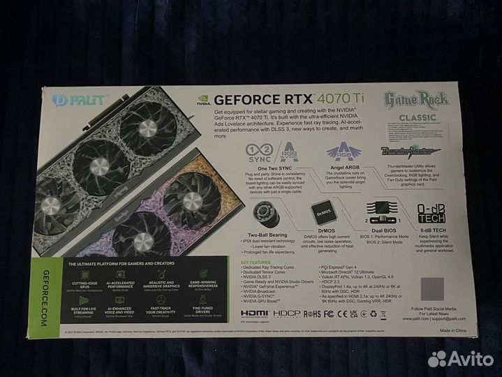 Palit GeForce RTX 4070 Ti GameRock Classic OC