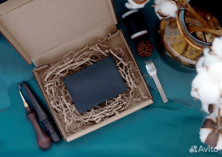 Картхолдер из натуральной кожи ручная работа