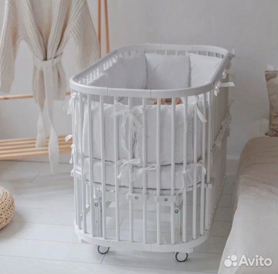 Детская кроватка трансформер с маятником