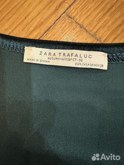 Бархатное платье Zara, M