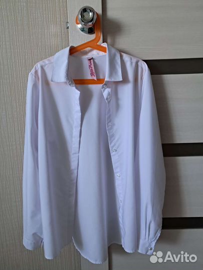 Школьная рубашка-блузка для девочки, размер 162