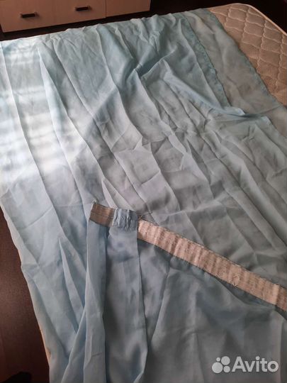 Голубые шторы