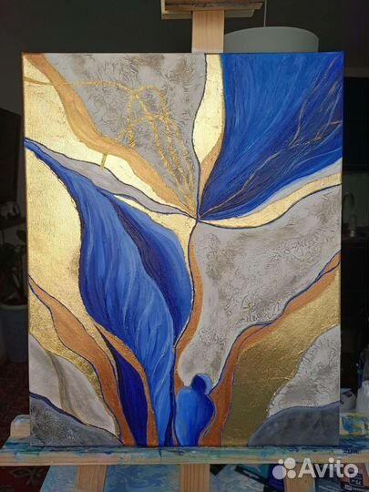 Интерьерная картина Цветы текстурная акрил паталь