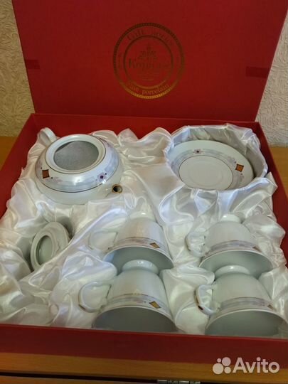 Новый чайный сервиз Коралл (Китайский фарфор)
