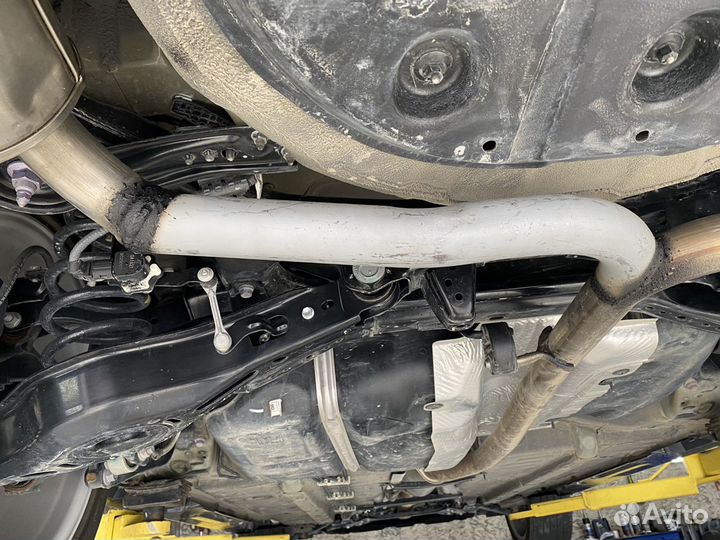 Установка второго глушителя Камри