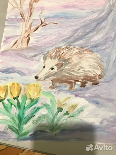 Рисунок в школу, сад, Весна