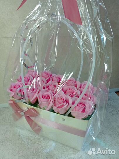 Букет из мыльных роз