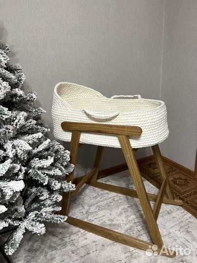 Детская люлька колыбель плетеная